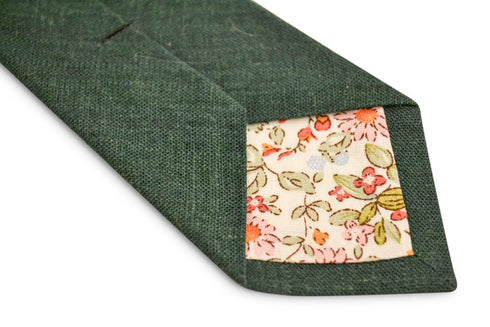 plain forest green tie